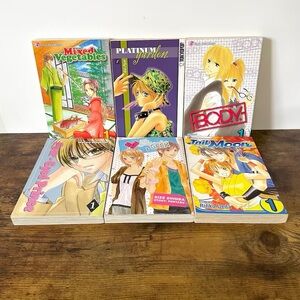 Lot 6 Anime English Manga Books, Mixed Titles, Black & White Graphic Novel, NEW